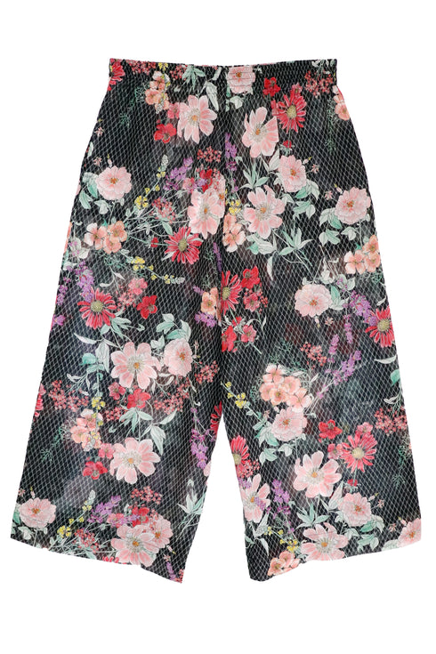 Pantalon court en georgette de soie Charlotte